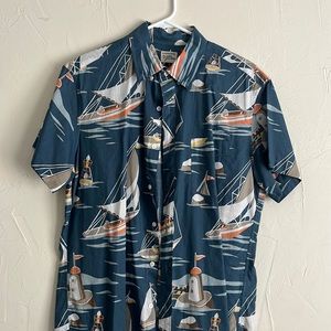 J. Crew Sail print Button Down- Size Medium